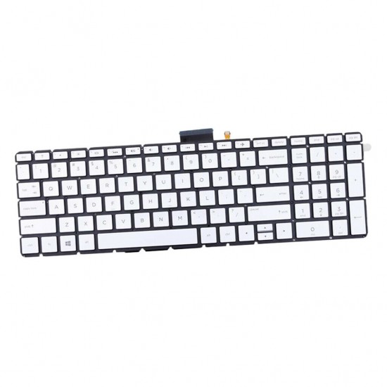 Tastatura Laptop, HP, Pavilion 17-W, 17T-W, TPN-Q174, iluminata, argintie, layout US Tastaturi noi