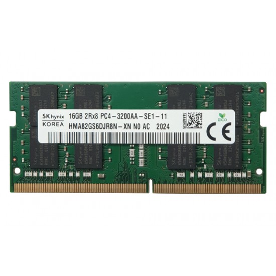 Memorie Laptop Sodimm, Hynix, HMA82GS6DJR8N-XN, 16GB, DDR4, 2Rx8, PC4-3200AA, non-ECC, Unbuffered, CL22 Memorie RAM Noua