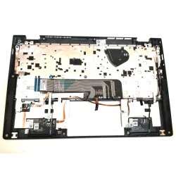 Carcasa superioara cu tastatura palmrest Laptop 2in1, Lenovo, Yoga C640-13IML LTE Type 81XL, 5CB0W43757, 45LF3TALV10, FALF3002010, iluminata, layout US