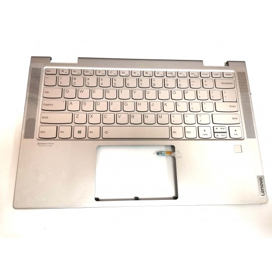 Carcasa superioara cu tastatura palmrest Laptop, Lenovo, Yoga C740-14IML Type 81TC, 5CB0U43983, AM1FG000110, auriu