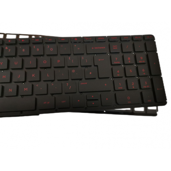 Tastatura Laptop, HP, Pavilion 15-P, 15-Q, 17-F, cu iluminare rosie, layout UK