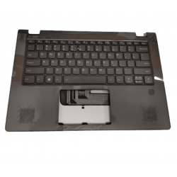 Carcas superioara cu tastatura iluminata palmrest Laptop, Lenovo, Flex 6-14IKB, 6-14ARR, gri inchis