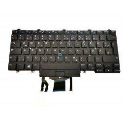  Tastatura Laptop, Dell, Latitude 3340, E7250, 7350, E5450, E5470, 5480, 5490, 5491, 5495, E7450, E7470, 7480, 7490, iluminata, layout DE (UK), DUAL POINTING