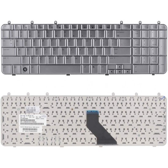 Tastatura Laptop, HP, Pavilion DV7-1000, DV7-1002, DV7-1004, DV7-1008, DV7-1011, DV7-1017, DV7-1021, DV7-1030, DV7-1040, DV7-1050, DV7-1060, DV7-1070, DV7-1080, DV7-1090, argintie, us