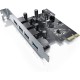 Adaptor placa PCI-Express (PCI-E) 4 x USB 3.0 Componente PC