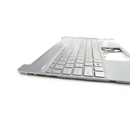 Carcasa superioara cu tastatura palmrest Laptop, HP, 15-DY, 15T-DY, 15-EF, 15S-EQ, 15S-FQ, 15Z-EF, TPN-Q222, L63578-031, L60341-001, EA0P500601, argintie