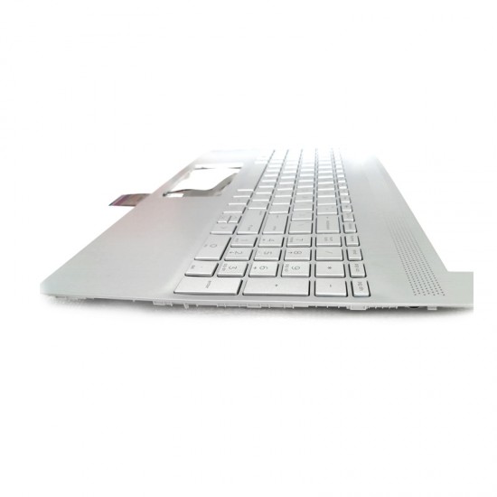 Carcasa superioara cu tastatura palmrest Laptop, HP, 15-DY, 15T-DY, 15-EF, 15S-EQ, 15S-FQ, 15Z-EF, TPN-Q222, L63578-031, L60341-001, EA0P500601, argintie