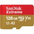 Sandisk Extreme microSDXC 128GB 90 MB/s Class 10 U3 V30 UHS-I
