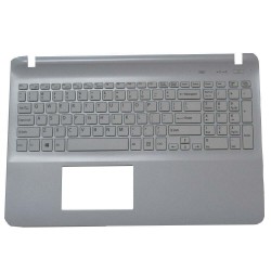Carcasa superioara cu tastatura palmrest Laptop, Sony, Vaio SVF15, SVF151, SVF152, SVF153, alba