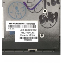 Carcasa superioara cu tastatura palmrest Laptop, Lenovo, Thinkpad X1 Yoga 3rd Gen Type 20LD, 20LE, 20LF, 20LG, 02HL904, 02HL905, 02HL896, 02HL897, 01LX788, 01LX828, 01LX868, 01LX908, iluminata, layout US