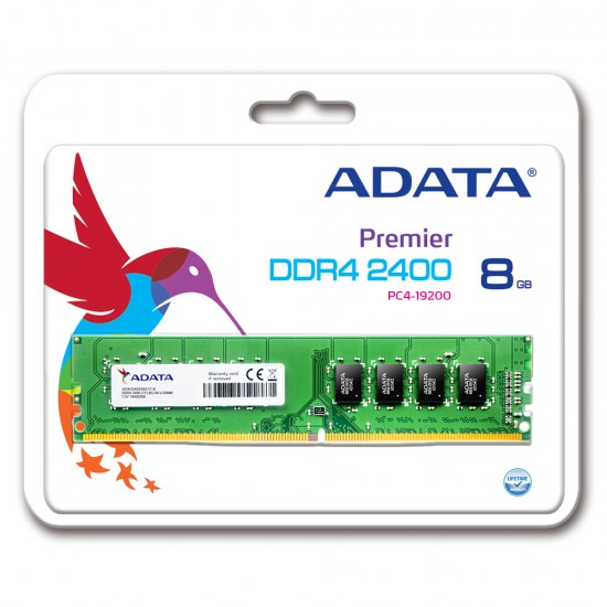 Memorie RAM ADATA, U-DIMM, DDR4, 8GB 2400Mhz PC4-19200 AD4U240038G17-R Memorii RAM