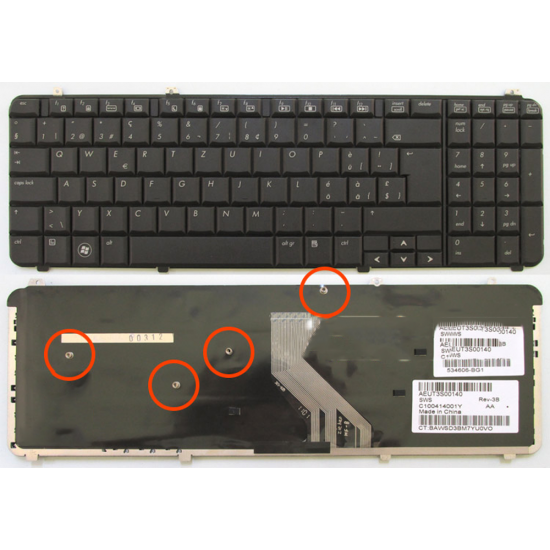 Tastatura Laptop, HP, Pavilion DV6-1000, DV6-1100, DV6-1200, DV6-1300, DV6-2000, DV6T-1000, DV6T-2000, 530580-001, 518965-001, layout US Tastaturi noi