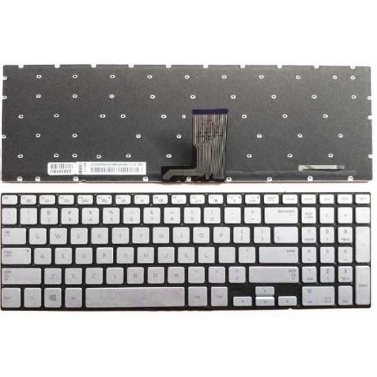 Tastatura Laptop, Samsung, NP N770, NP770Z5E, NP780Z5E, NP880Z5E, NP670Z5E,  BA59-03664A, iluminata, argintie, us Tastaturi noi