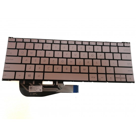 Tastatura Laptop, Asus, ZenBook 3 UX390, iluminata, us, fara rama Tastaturi noi
