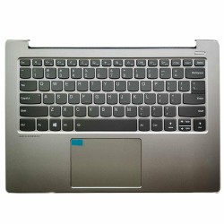 Carcasa superioara cu tastatura palmrest Laptop, Lenovo, IdeaPad 530s-14ARR, 530s-14IKB, cu iluminare, argintiu, layout US