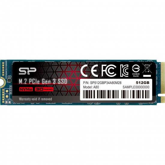 Solid-State drive (SSD) Silicon Power A80, 512GB, NVMe, M.2 Hard disk-uri noi