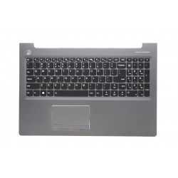 Carcasa superioara cu tastatura palmrest Laptop, Lenovo, Ideapad 510-15ISK Type 80SR, iluminata, argintie, layout US