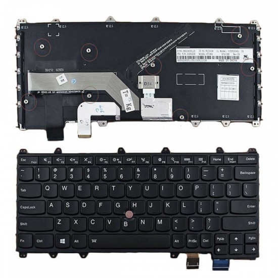 Tastatura Laptop, Lenovo, ThinkPad Yoga 260 Type 20FD, 20FE, 20GS, 20GT, ThinkPad Yoga 370 Type 20JH, 20JJ, 00PA206, cu iluminare, layout US Tastaturi noi