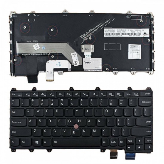 Tastatura Laptop, Lenovo, ThinkPad Yoga 260 Type 20FD, 20FE, 20GS, 20GT, ThinkPad Yoga 370 Type 20JH, 20JJ, 00PA206, cu iluminare, layout US