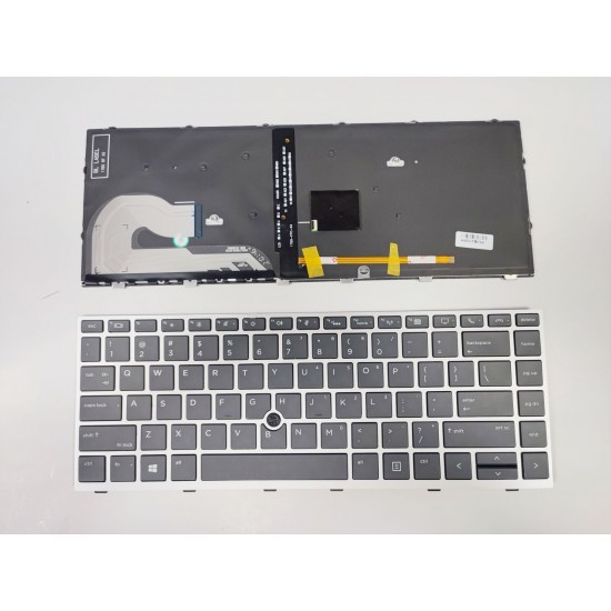Tastatura Laptop, HP, EliteBook 745 G5, 840 G5, 846 G5, Zbook 14u G5, L11307-001, L14377-001, L11307-B31, L14377-B31, SN9172BL, cu iluminare, layout US Tastaturi noi
