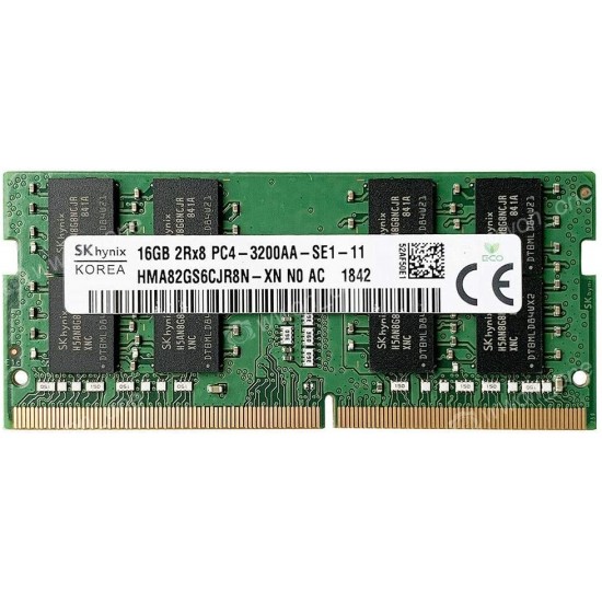 Memorie Laptop Sodimm, Hynix, 16GB DDR4, 1Rx8, PC4-3200AA, non-ECC, Unbuffered, CL22, HMAA2GS6CJR8N-XN Memorie RAM Noua