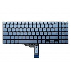 Tastatura Laptop, Asus, VivoBook 15 S512, S512DA, S512DK, S512FA, S512FB, S512UA, S512FJ, S512FL, iluminata, argintie, layout US