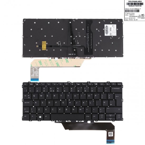 Tastatura Laptop, HP, EliteBook X360 1030 G2, cu iluminare, layout UK