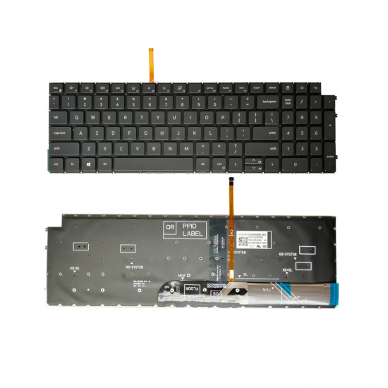 Tastatura Laptop, Dell, Inspiron 15 3511, 3515, 3525, 5510, 5515, 5518, 7510, (2021) NSK-DEHBW, 0GMXMJ, cu iluminare, layout US Tastaturi noi