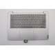 Carcasa superioara cu tastatura palmrest Laptop, Lenovo, IdeaPad S340-14, S340-14IWL, S340-14API, S340-14IIL, ET2GK000300, 5CB0S18555, cu iluminare, argintie, layout US