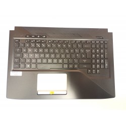 Carcasa superioara cu tastatura palmrest Laptop, Asus, ROG Strix GL503VM, GL503GE, 90NR0082-R30UK0, cu iluminare RGB, layout UK