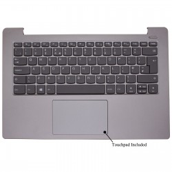 Carcasa superioara cu tastatura palmrest Laptop, Lenovo, IdeaPad 330S-14IKB Type 81F4, 81JM, 330S-14AST Type 81F8, 5CB0R61142, layout US, Gri