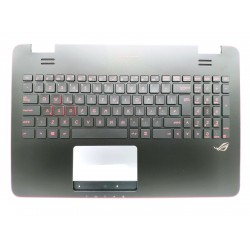 Carcasa superioara cu tastatura palmrest Laptop, Asus, ROG GL551, GL551JM, GL551JW, GL551VW, GL551JX, GL551J, GL551JK, GL551JB, G551, G551J, G551JX, cu iluminare, layout UK
