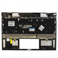 Carcasa superioara cu tastatura palmrest Laptop, HP, Envy 13-AQ, 13T-AQ, TPN-W144, L53415-001, cu iluminare, argintiu, layout US 