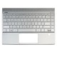 Carcasa superioara cu tastatura palmrest Laptop, HP, Envy 13-AQ, 13T-AQ, TPN-W144, L53415-001, cu iluminare, argintiu, layout US Carcasa Laptop