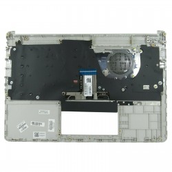Carcasa superioara cu tastatura palmrest Laptop, HP, 14-DQ, 14S-DQ, 14S-FQ, L88200-B31, 14-DQ, TPN-Q211, argintie, layout US