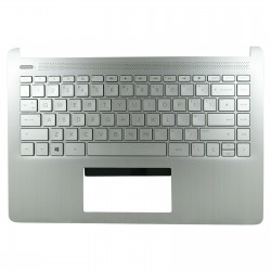 Carcasa superioara cu tastatura palmrest Laptop, HP, 14-DQ, 14S-DQ, 14S-FQ, L88200-B31, 14-DQ, TPN-Q211, argintie, layout US