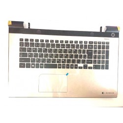 Carcasa superioara cu tastatura palmrest Laptop, Toshiba, Satellite L70-C, argintie, layout JP