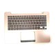 Carcasa superioara cu tastatura palmrest Laptop, Asus, ZenBook UX430, UX430U, UX430UA, UX430UQ, UX430UN, UX430UAR, cu iluminare, aurie, layout US