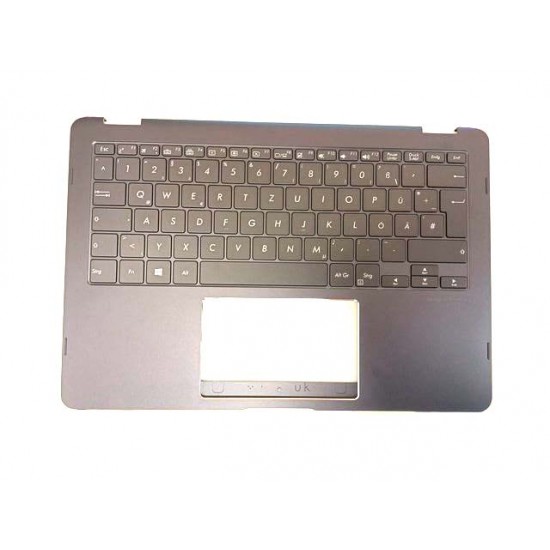 Carcasa superioara cu tastatura palmrest Laptop, Asus, ZenBook Flip S UX370, UX370U, UX370UA, UX370UAR, UX370UAF, Q325UA, 90NB0EN2-R30101, cu iluminare, layout DE 