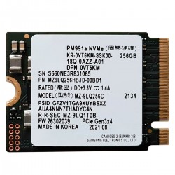 SSD Samsung PM991A, 256GB, PCIe 3.0 x4, MZ-9LQ256C, bulk, format M.2 2230 30mm, 0VT6KM