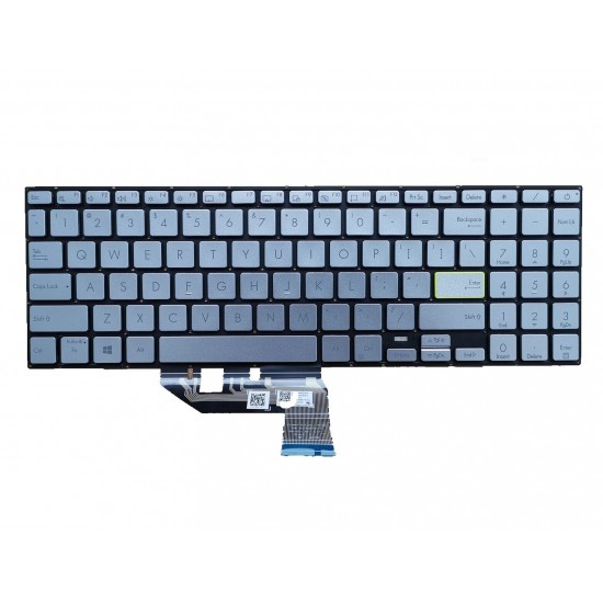 Tastatura Laptop, Asus, VivoBook S15 M513, M513IA, M513U, M513UA, argintie, layout US Tastaturi noi