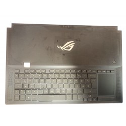 Carcasa superioara cu tastatura palmrest Laptop, Asus, ROG Zephyrus S GX701, GX701GW, GX701GV, GX701GVR, GX701GWR, GX701GX, GX701GXR, 90NR01U1-R31GE0, cu iluminare RGB, layout DE 