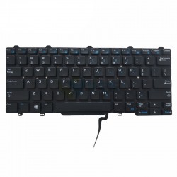 Tastatura Laptop, Dell, Latitude 13 3340, E3340, 3440, 3350, 3550, 5480, 7350, 7480, 7490, E5470, E7350, E7470, E7450, E7350,  E5450, PXWGK, 0PXWGK, cu iluminare, single point, layout US