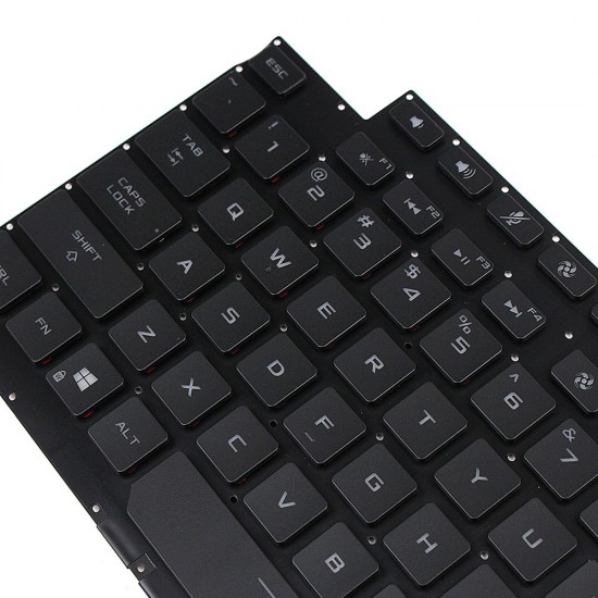 Tastatura Laptop Gaming, Asus, ROG Strix G15 G512LI, G512LI, G512LU, G512LU, G512LV, G512LV, G512LW, G512LW, G512LWS, G512LWS, iluminata, conector RGB 20 pini, layout US 