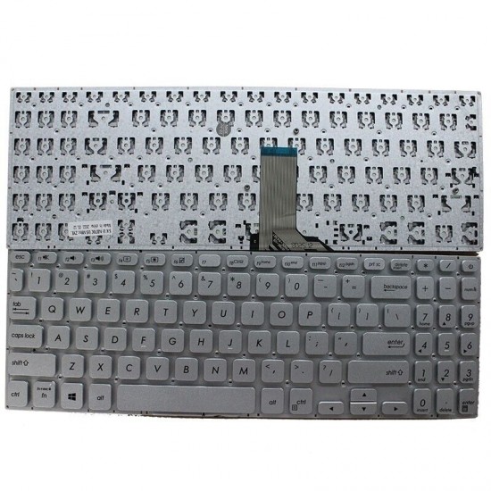 Tastatura Laptop, Asus, VivoBook S15 S530, S530U, S530UA, S530UF, S530UN, S530F, S530FA, S530FN, argintie, layout US Tastaturi noi