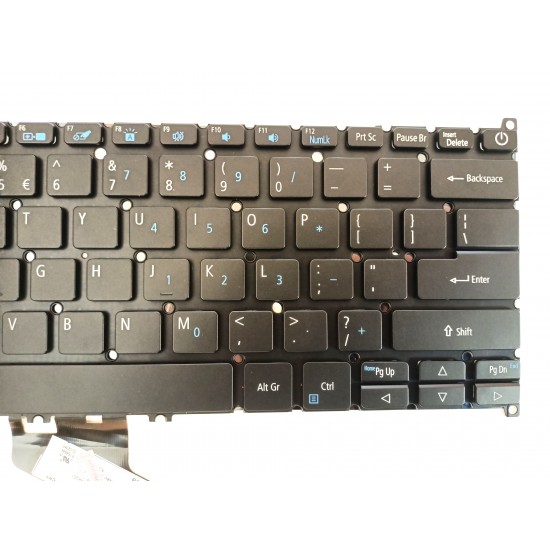 Tastatura Laptop, Acer, Swift 5 SF514-52, SF514-52T, SF514-52TP, SF514-54, SF514-54G, SF514-54GT, SF514-54T, SF515-51, SF515-51T, argintie, cu iluminare, neagra, layout US Tastaturi noi
