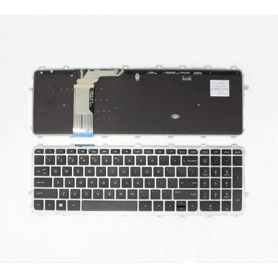 Tastatura Laptop, HP, Envy 15-J, 15T-J, 15Z-J, 17-J, 17T-J M7-J, TPN-I110, 720244-001, 720245-001, 711505-001, iluminata, cu rama, layout US