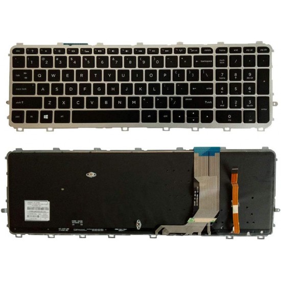 Tastatura Laptop, HP, Envy 15-J, 15T-J, 15Z-J, 17-J, 17T-J M7-J, TPN-I110, 720244-001, 720245-001, 711505-001, iluminata, cu rama, layout US