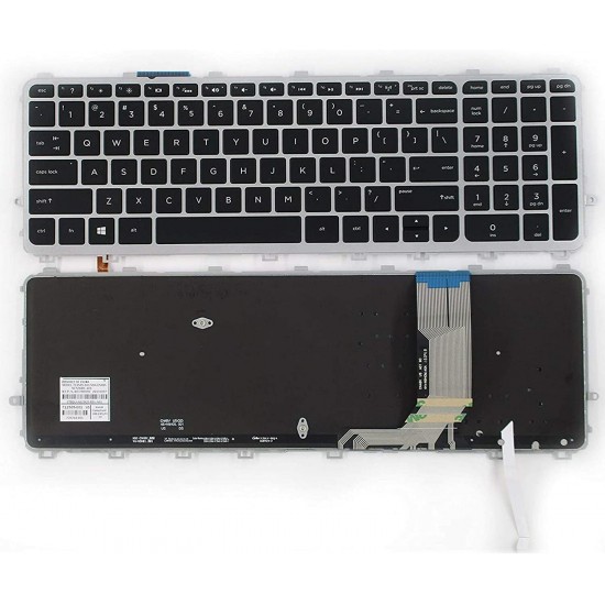 Tastatura Laptop, HP, Envy 15-J, 15T-J, 15Z-J, 17-J, 17T-J M7-J, TPN-I110, 720244-001, 720245-001, 711505-001, iluminata, cu rama, layout US