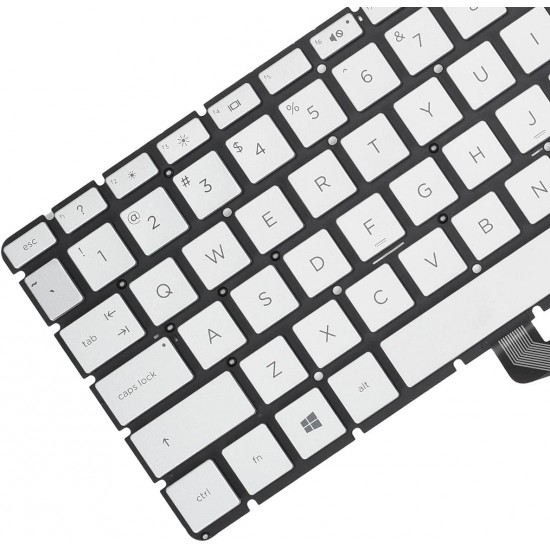 Tastatura Laptop, HP, Envy X360 15-DR, 15M-DR, 15-DS, TPN-W142, TPN-W143, iluminata, argintie, layout US Tastaturi noi